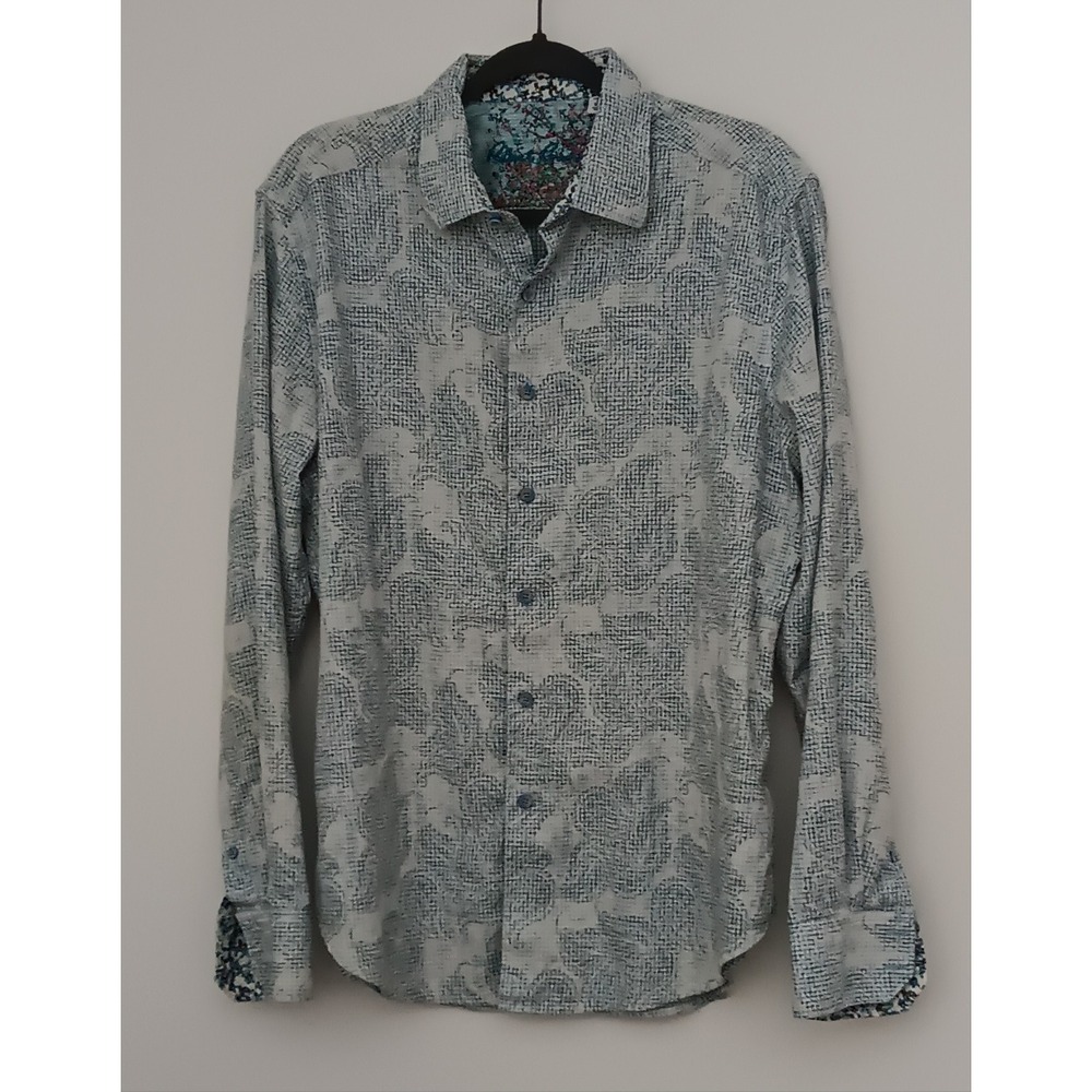 Robert Graham Casual Shirt Men's Size XL Mateo Classic Fit Blue Long Sleeve
